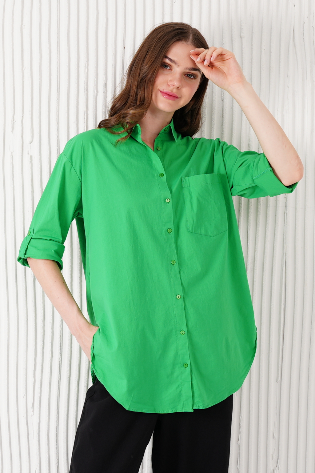 Women Cotton Shirt Oversize