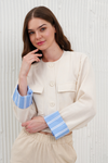 Women Linen Shirt Double Pocket