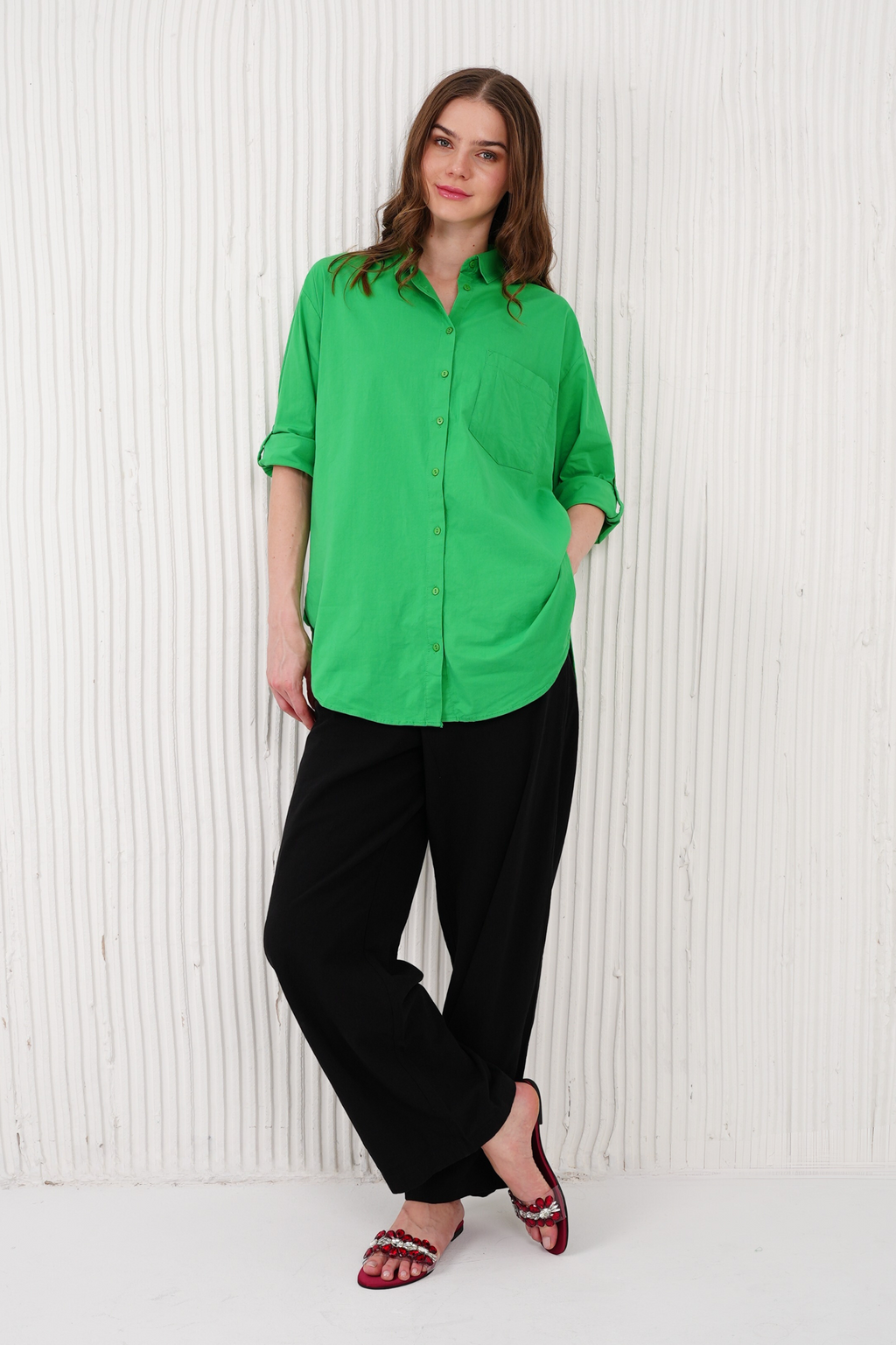 Women Cotton Shirt Oversize