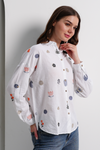 Women Linen Shirt Embroided