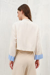 Women Linen Shirt Double Pocket